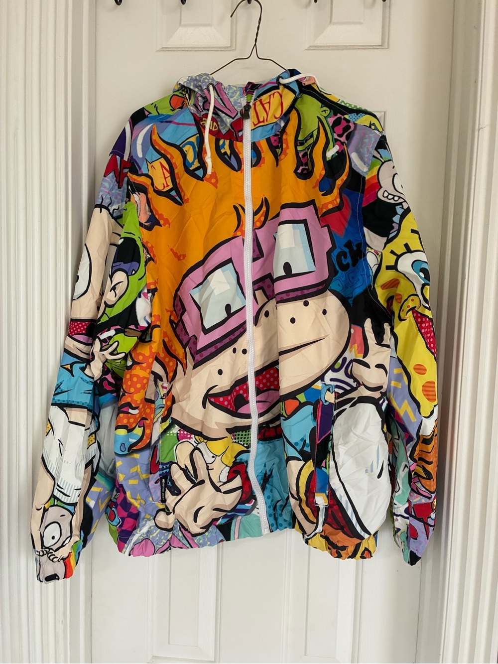 Members Only Multicolor Cartoon Graphic Lightweight Jacket